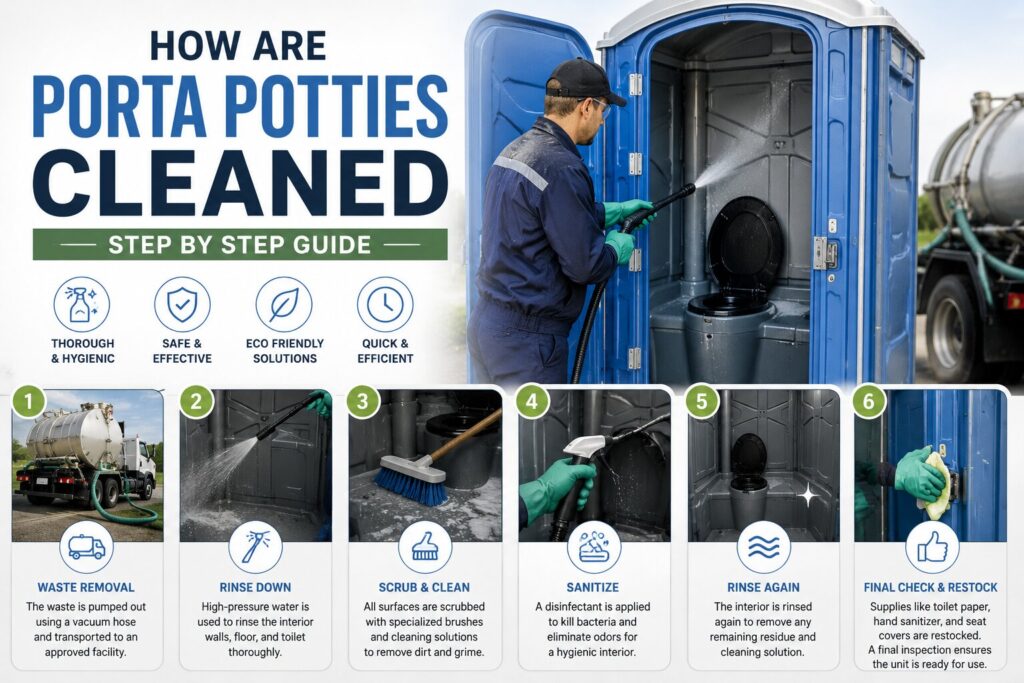 How Are Porta Potties Cleaned - Step by Step Guide